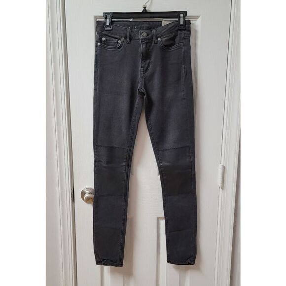 Allsaints Denim - Allsaints Biker Jeans Leather Knee Patches 26